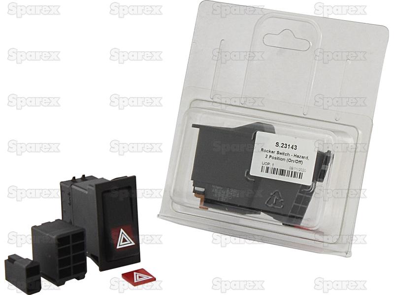 Rocker Switch - Hazard, 2 Position (On/Off)-S.23143-2386