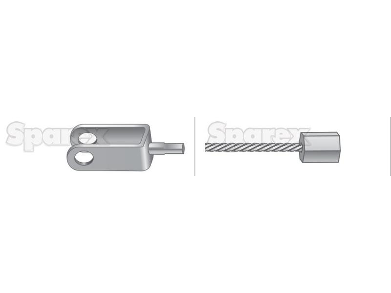 Foot Throttle Cable - Length: 977mm, Outer cable length: 957mm.-S.41844-4724