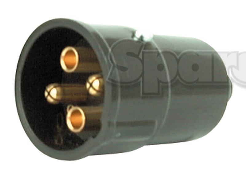 4 Pin Auxiliary Plug Male (Black Plastic)-S.56470-6185