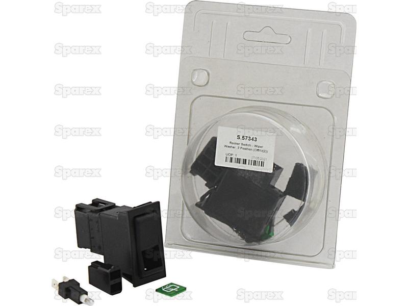 Rocker Switch - Wiper Washer, 3 Position (Off/1/(2))-S.57343-6282