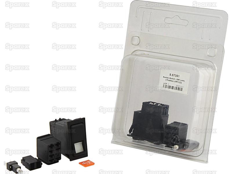 Rocker Switch - Diff. Lock, 3 Position (Off/1/(2))-S.57351-6289