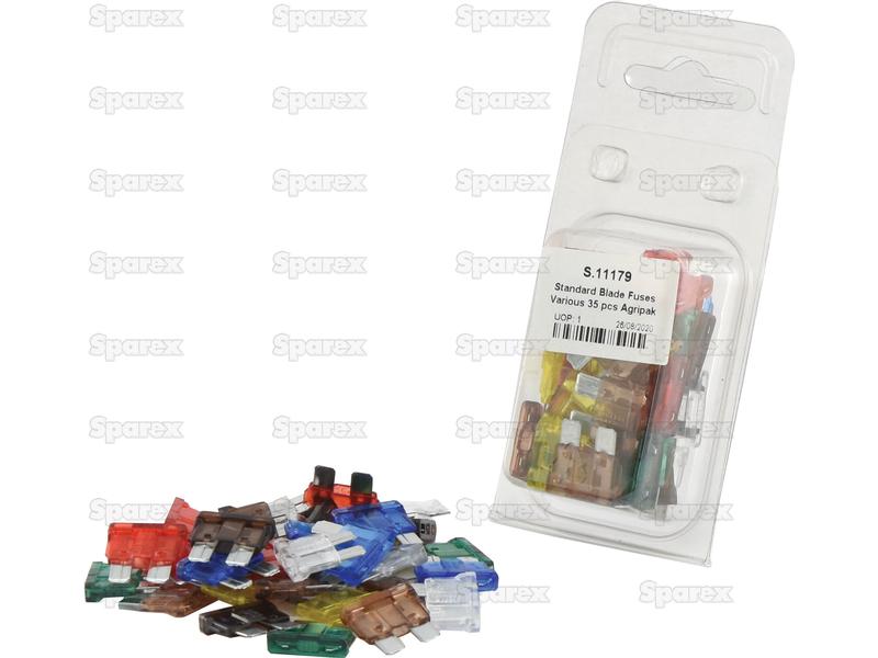 Standard Blade Fuses Various 35 pcs Agripak-S.11179-12590