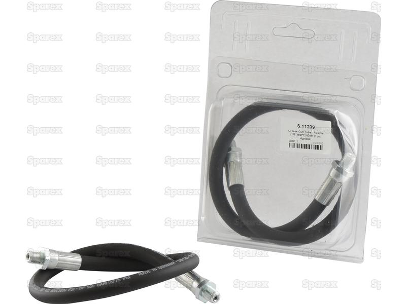 Grease Gun Tube - Flexible (1/8'' BSPT) 50cm (1 pc. Agripak)-S.11239-12610