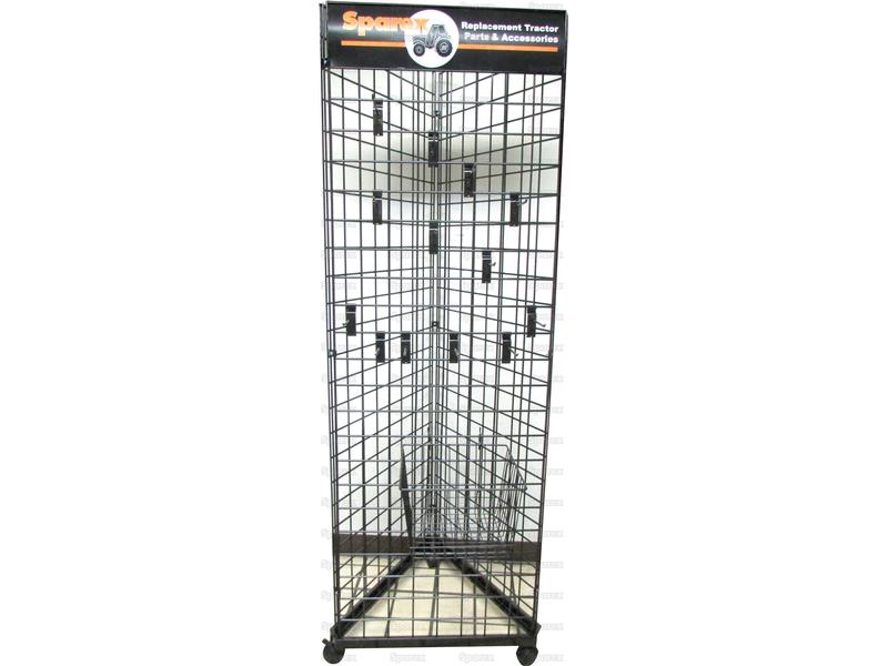 DISPLAY STAND W/HOOKS & HEADERS-S.118477-12857