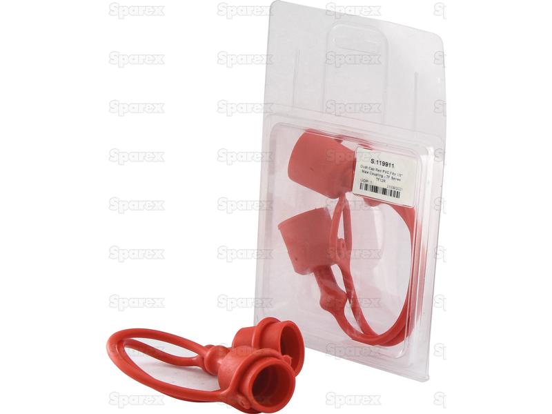Faster Dust Cap Red PVC Fits 1/2'' Male Coupling TF12R (Agripak 2 pcs.)-S.119911-13315