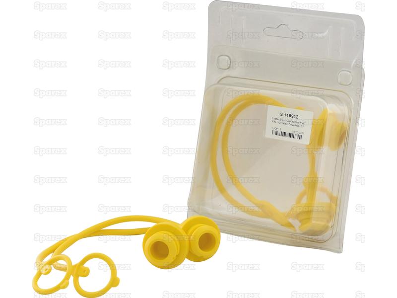 Faster Dust Cap Yellow PVC Fits 1/2'' Male Coupling TF12G (Agripak 2 pcs.)-S.119912-13316