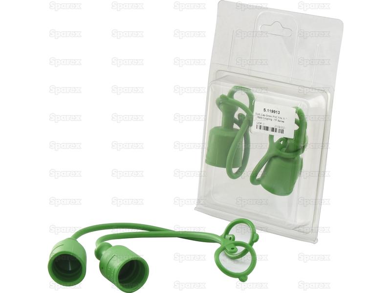Faster Dust Cap Green PVC Fits 1/2'' Male Coupling TF12V (Agripak 2 pcs.)-S.119913-13317