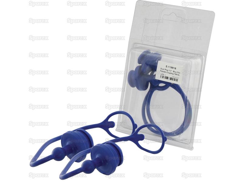 Faster Dust Cap Blue PVC Fits 1/2'' Female Coupling TM12L (Agripak 2 pcs.)-S.119916-13320