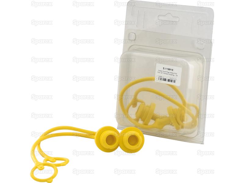Faster Dust Cap Yellow PVC Fits 1/2'' Female Coupling TM12LG (Agripak 2 pcs.)-S.119918-13322
