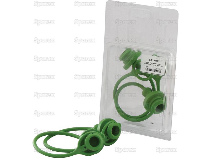 Faster Dust Cap Green PVC Fits 1/2'' Female Coupling TM12LV (Agripak 2 pcs.)-S.119919-13323