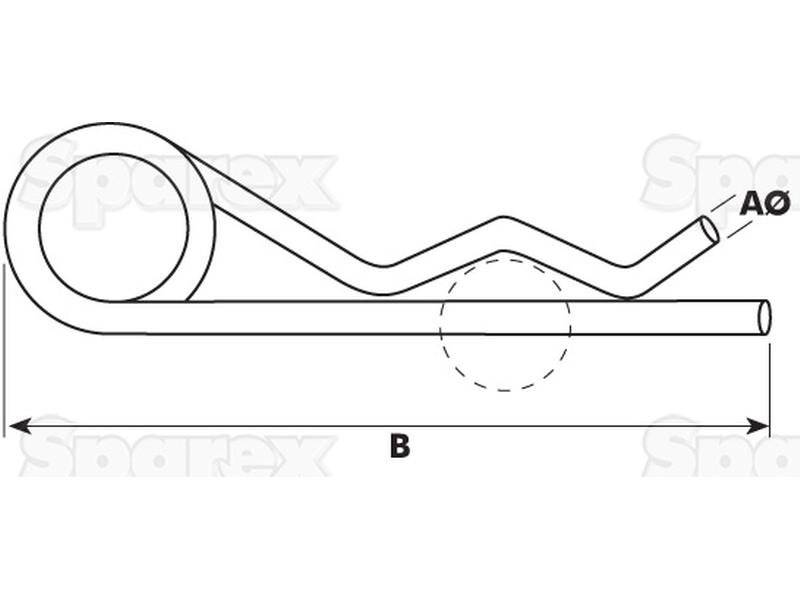 Grip Clip - Single Wound, Clip Ø4mm x 79mm-S.12-765