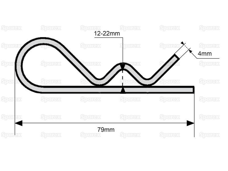 Grip Clip - Single Wound, Clip Ø4mm x 79mm-S.12-765