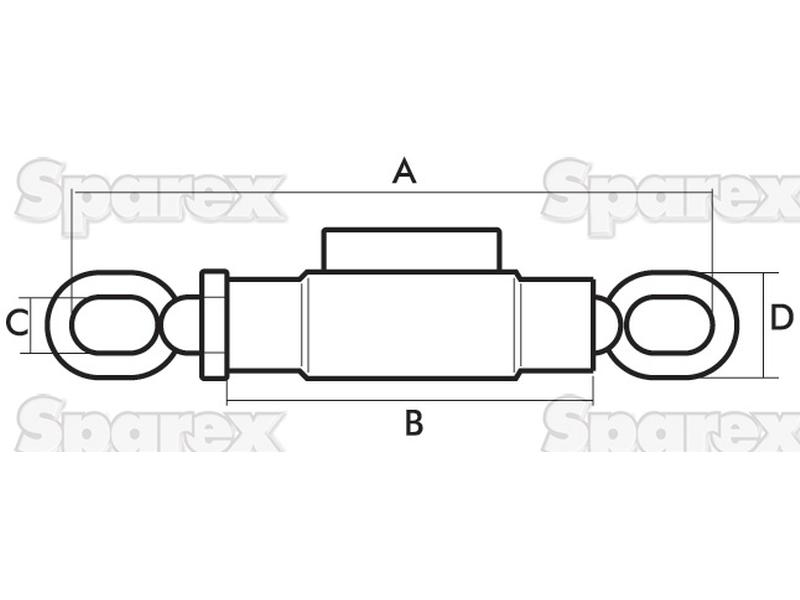 Stabiliser Turnbuckle Assembly - Min mm: 273mm, Max. Length mm: 370mm - M20x2.5-S.13268-14085