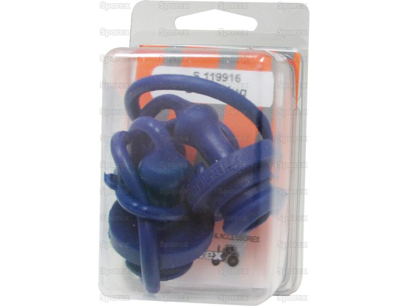 Faster Dust Cap Blue PVC Fits 3/8''TM38 (Agripak 2  pcs.)-S.147845-14291