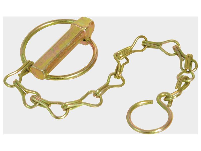 Round Linch Pin, Chain & Hook Assembly, Pin Ø11mm-S.148-1102