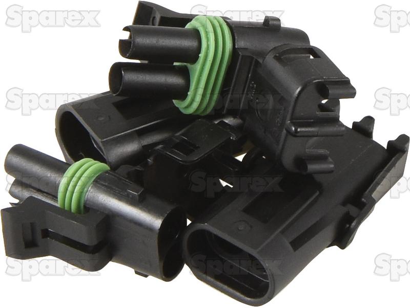 Delphi - Weather Pack 2-Pole Refill, 2 pcs. Male & 2 pcs. Female-S.153152-14441