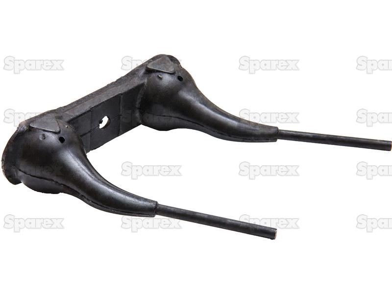 OEM Series- DOUBLE RAKE TOOTH, RUBBER MOUNTED, REPLACES STEEL TINE, ORDER IN MULTIPES OF 10 PCS.-S.155288-14799