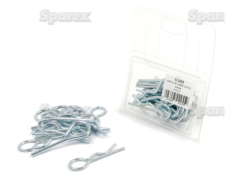 Grip Clip - Single Wound, Clip Ø3-4mm x 66-79mm-S.2255-15233