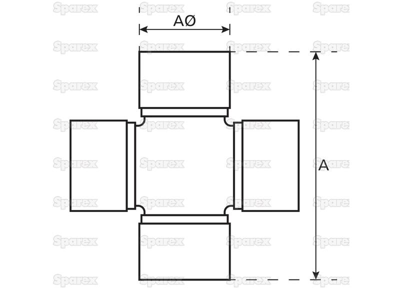 Universal Joint - 35 x 106.5mm (Standard Duty)-S.2496-15320