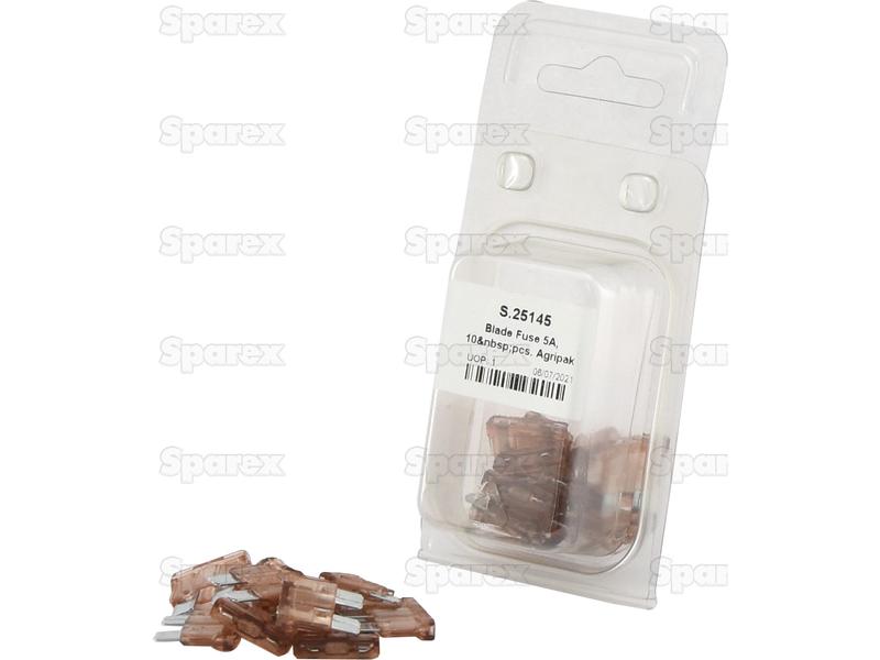 Blade Fuse 5A, 10 pcs. Agripak-S.25145-15325