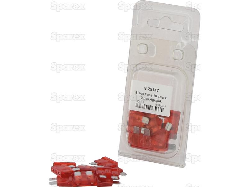 Blade Fuse 10A, 10 pcs. Agripak-S.25147-15327