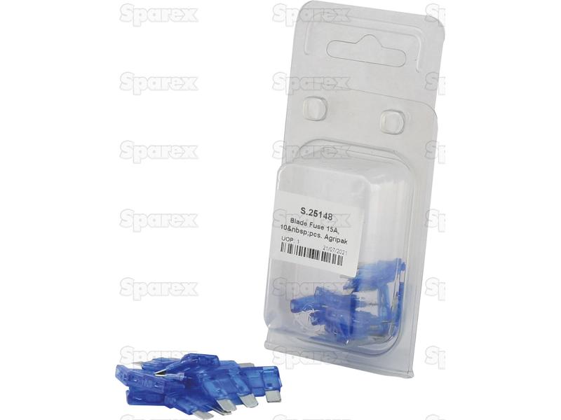 Blade Fuse 15A, 10 pcs. Agripak-S.25148-15328