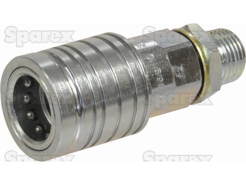 Sparex Female Quick Release Quick Coupler 1/2'' Body M22 x 1.50 Male Thread. Couple & Uncouple Under Pressure-S.30213-15598
