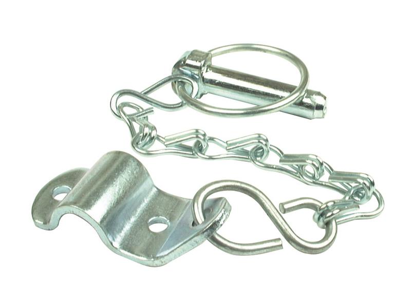 Round Linch Pin, Chain & Bracket Assembly, Pin Ø11mm-S.30-2561