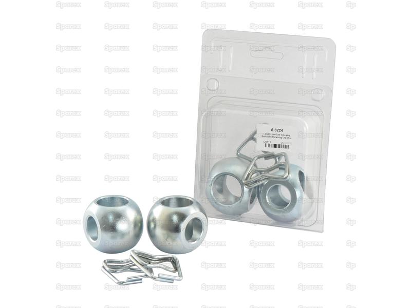 Lower Link Dual Category Balls with Retaining Clip (Cat. 1/2), (4 pcs. Agripak)-S.3224-15625