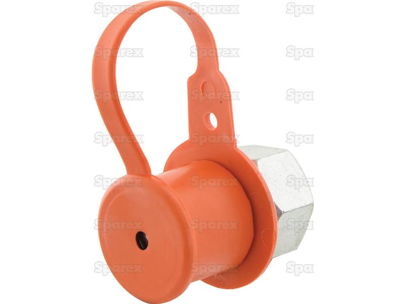 Sparex Dust Cap Orange PVC Fits 3/8'' Male-S.3851-15804