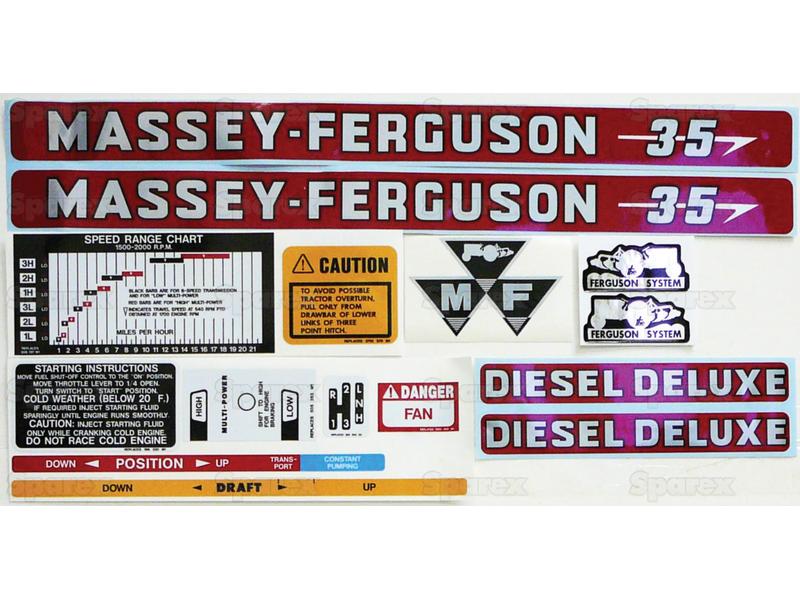 Decal - Massey Ferguson 35 Diesel Deluxe-S.43573-15877