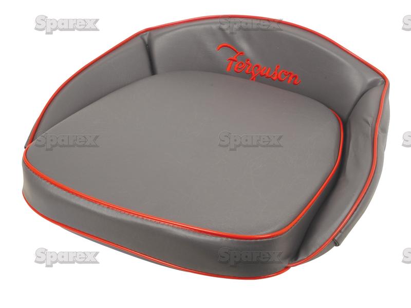 Seat Cushion - Grey with Red Trim-S.43964-15882