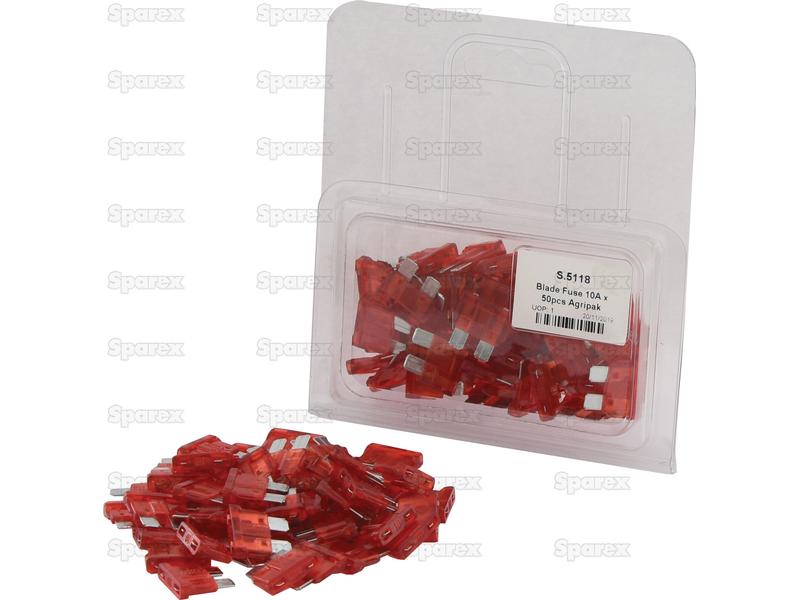 Blade Fuse 10A, 50 pcs. Agripak-S.5118-16309