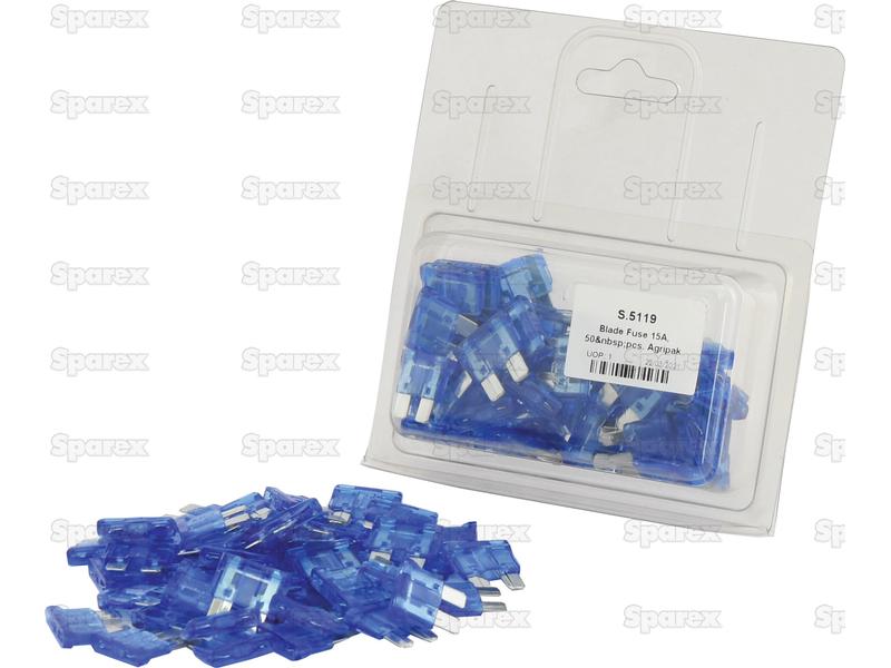 Blade Fuse 15A, 50 pcs. Agripak-S.5119-16310