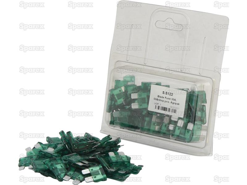 Blade Fuse 30A, 50 pcs. Agripak-S.5122-16314