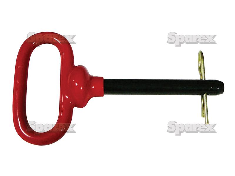Red Handle Hitch Pin with Grip Clip, Pin Ø1/2'', Working length: 3 5/8''.-S.52080-16448