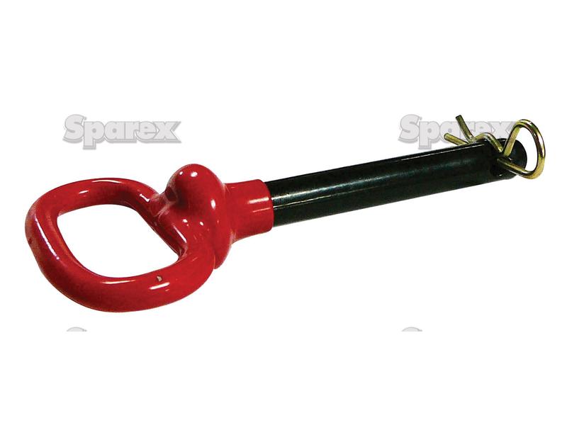 Red Handle Hitch Pin with Grip Clip, Pin Ø5/8'', Working length: 4''.-S.52081-16449