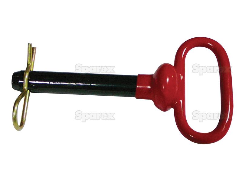 Red Handle Hitch Pin with Grip Clip, Pin Ø3/4'', Working length: 4''.-S.52083-16451