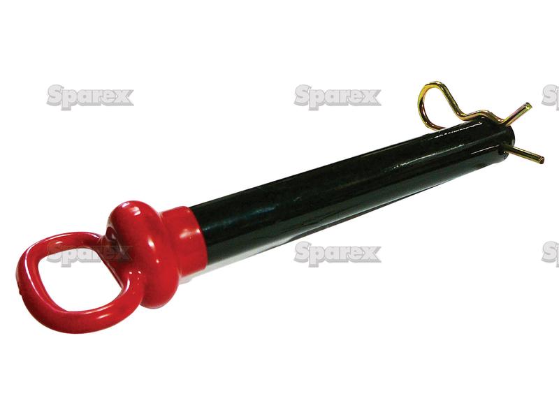 Red Handle Hitch Pin with Grip Clip, Pin Ø1 1/4'', Working length: 8 1/2''.-S.52088-16456