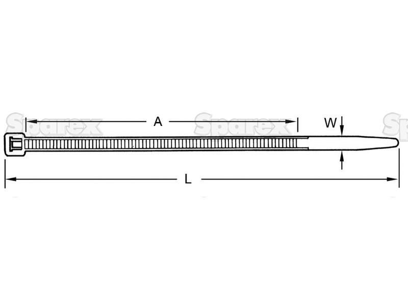 Strips - Non Releasable, 95mm x 2.4mm-S.5976-16740