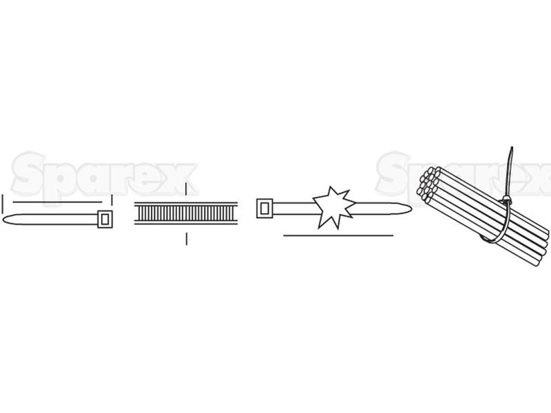 Strips - Non Releasable, 95mm x 2.4mm-S.5976-16740