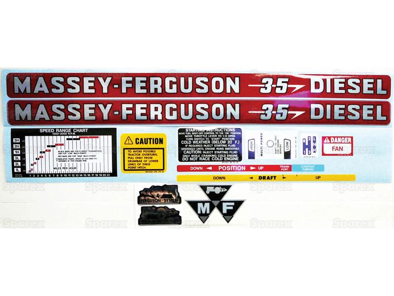 Decal - Massey Ferguson 35 Diesel-S.60355-16792