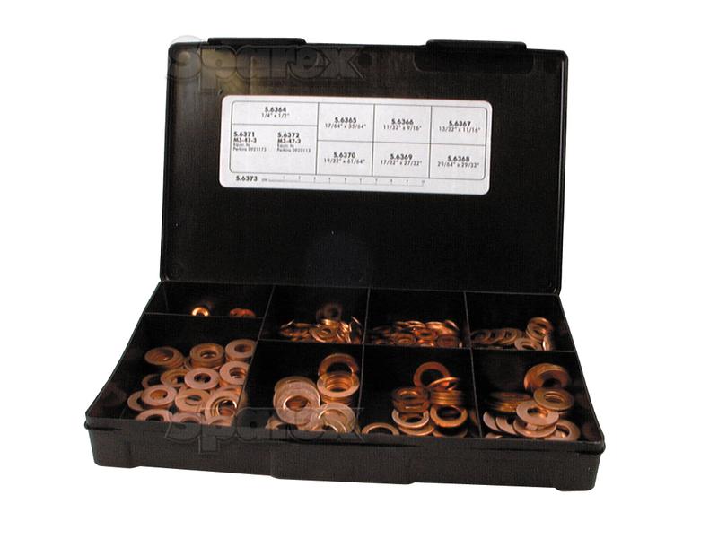 Copper Washer Assortment, Imperial Sizes, (500 pcs.) Handipak-S.6373-17074