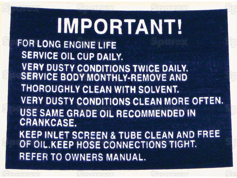Decal - Air Cleaner-S.66624-10023