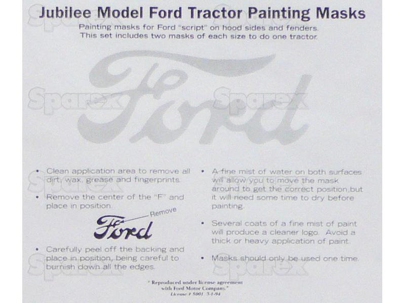 PAINTING MASK, FORD SCRIPT, JUBILEE-S.67163-10214