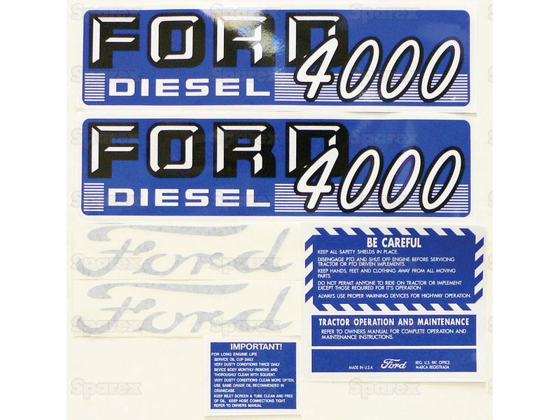 Decal - Ford / New Holland 4000 Diesel-S.67697-10475